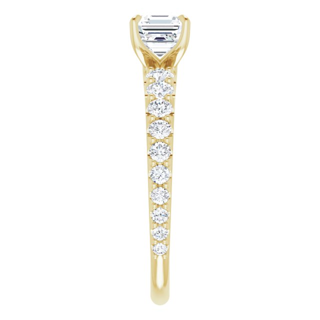 asscher-14K Yellow gold