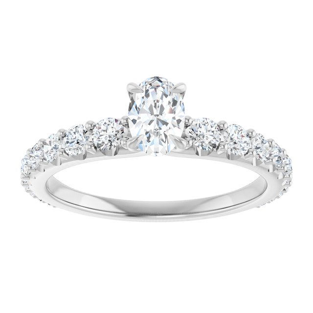 oval-14K White gold