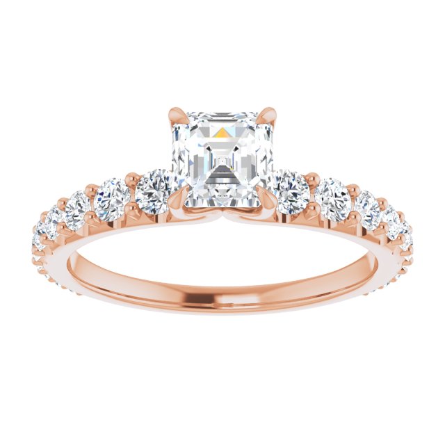 asscher-10K Rose gold