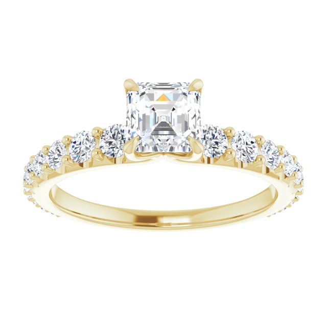 asscher-10K Yellow gold