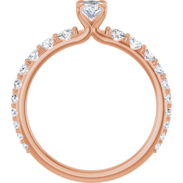 oval-14K Rose gold