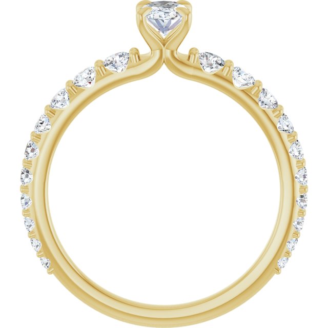 oval-10K Yellow gold