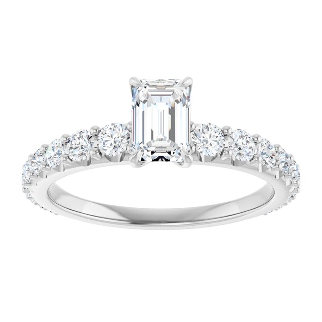 emerald-10K White gold