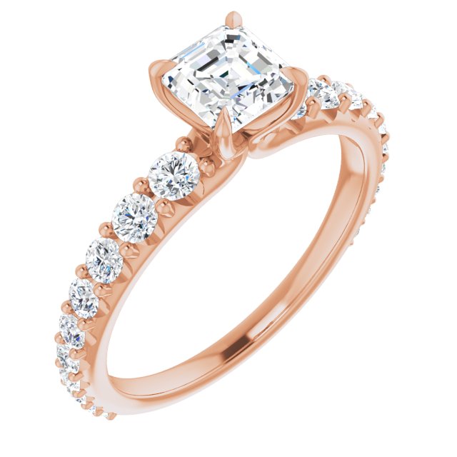 asscher-10K Rose gold