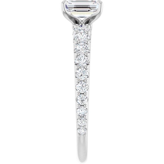 emerald-10K White gold