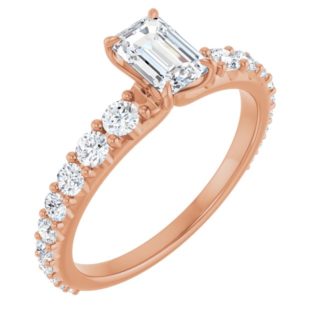 emerald-18K Rose gold