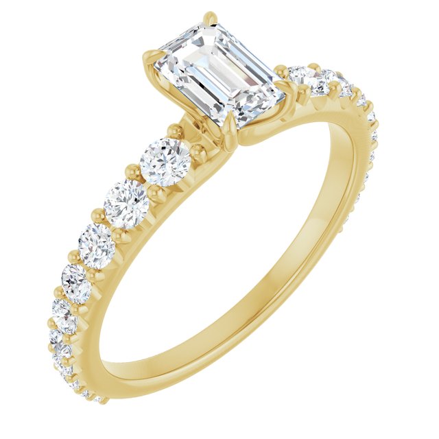 emerald-14K Yellow gold
