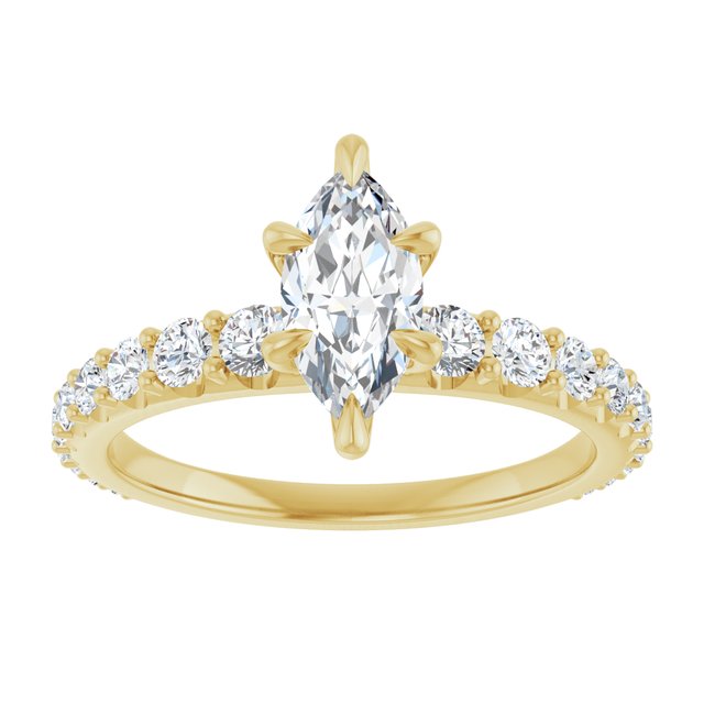 marquise-14K Yellow gold