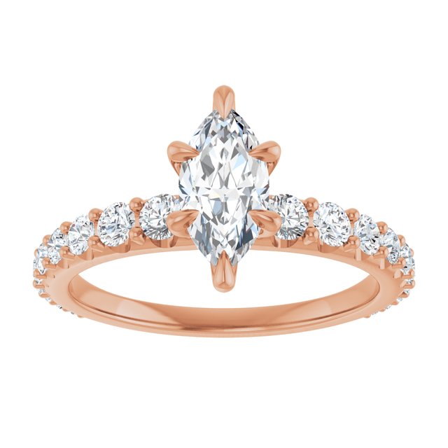marquise-18K Rose gold