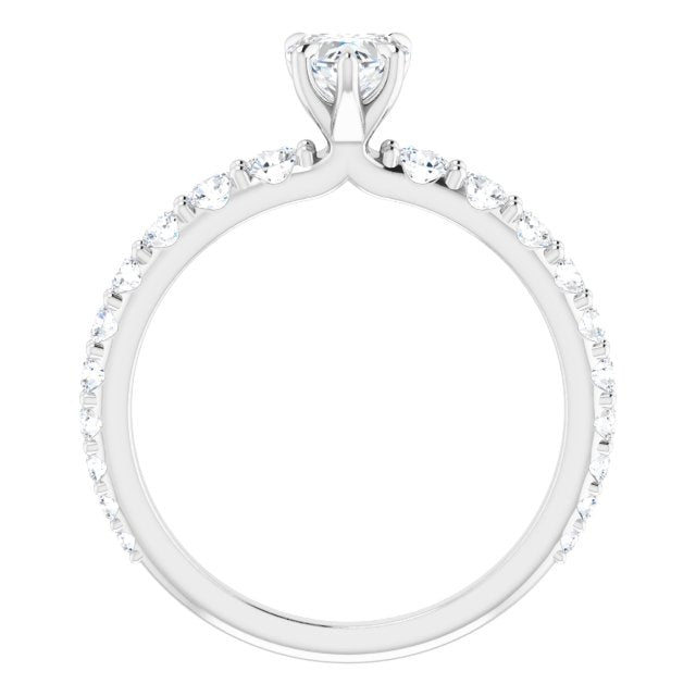 heart-14K White gold
