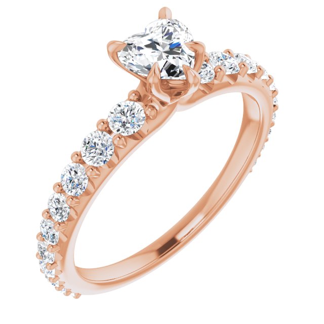 heart-10K Rose gold