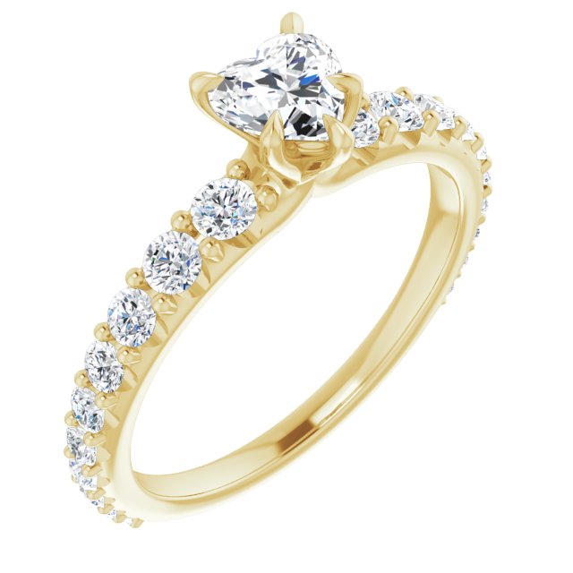 heart-10K Yellow gold