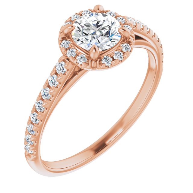 round-18K Rose gold
