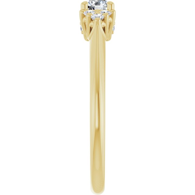 round-14K Yellow gold
