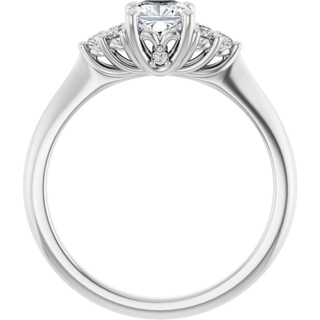 cushion-10K White gold
