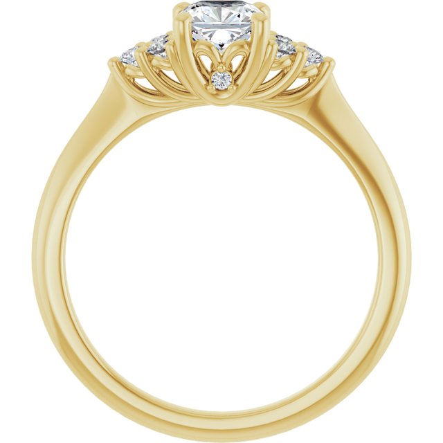 cushion-10K Yellow gold