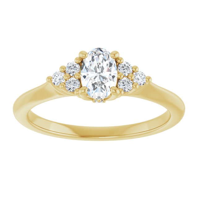 oval-14K Yellow gold