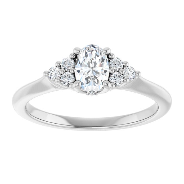 oval-10K White gold