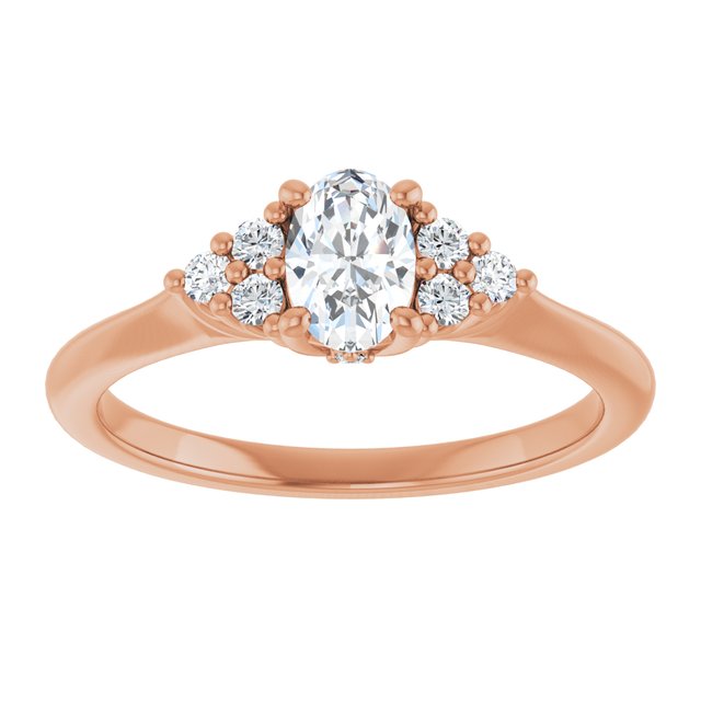 oval-14K Rose gold