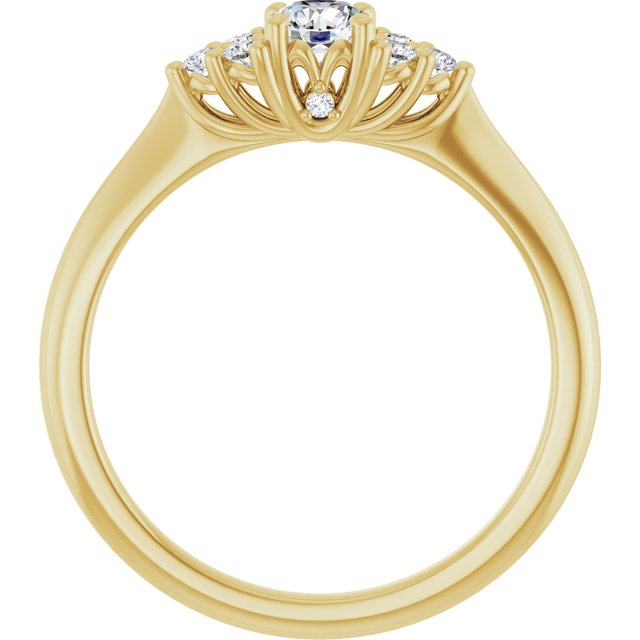 round-14K Yellow gold
