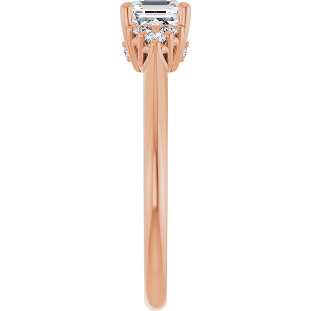 asscher-10K Rose gold