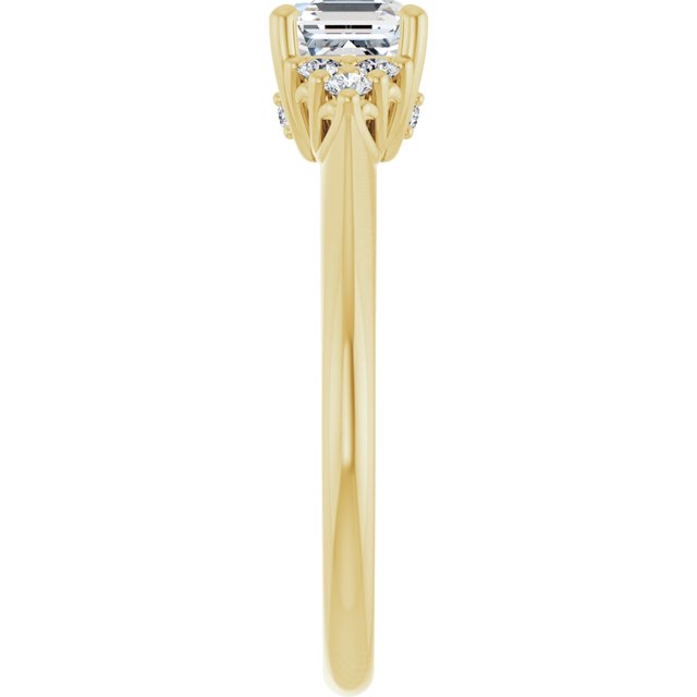asscher-10K Yellow gold