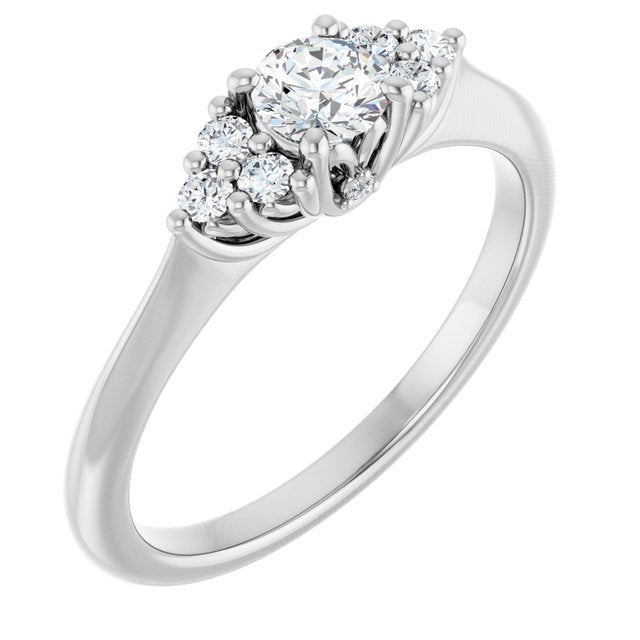 round-14K White gold