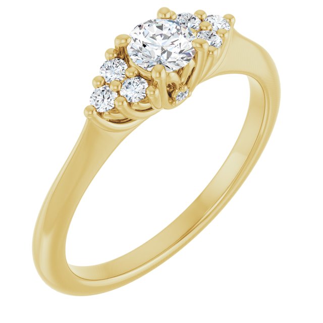round-14K Yellow gold