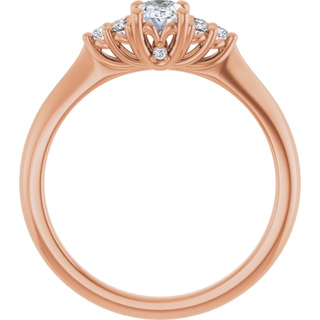 oval-10K Rose gold