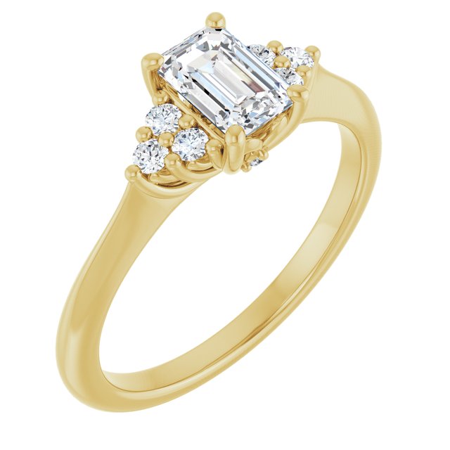 emerald-10K Yellow gold