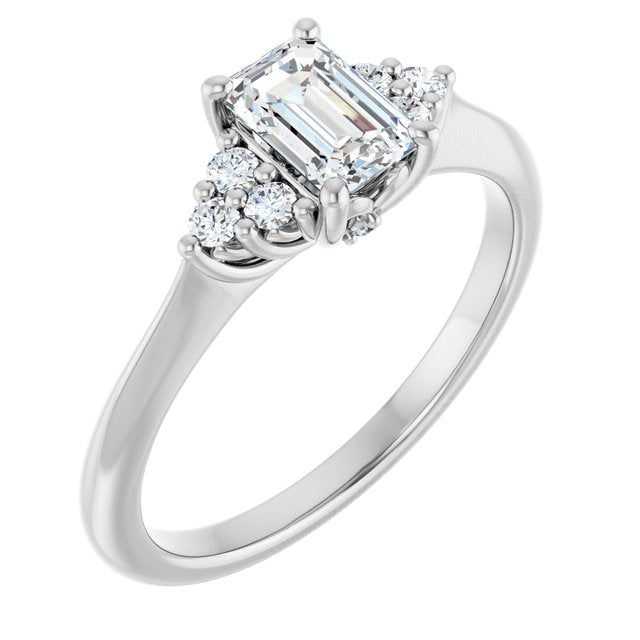 emerald-10K White gold