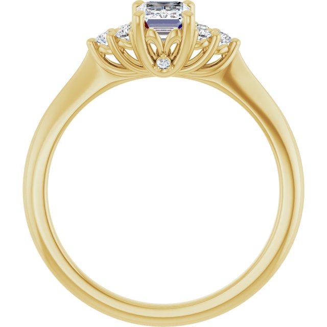 emerald-10K Yellow gold