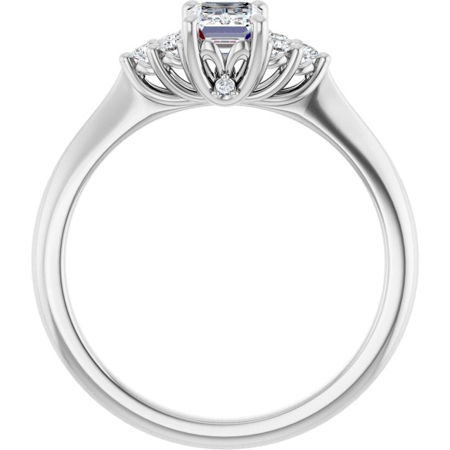 emerald-10K White gold