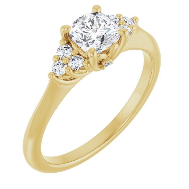 cushion-10K Yellow gold