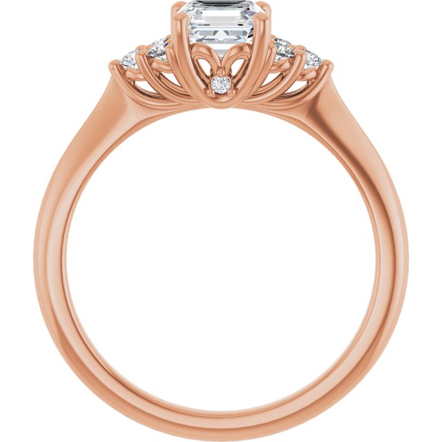 asscher-18K Rose gold
