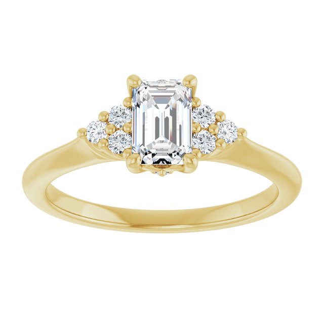 emerald-14K Yellow gold