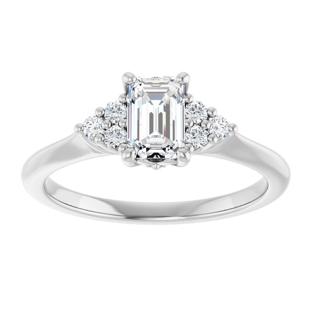 emerald-10K White gold