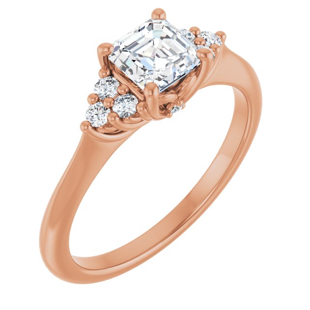 asscher-18K Rose gold