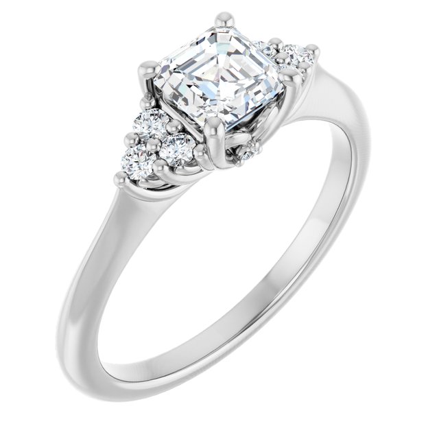 asscher-14K White gold