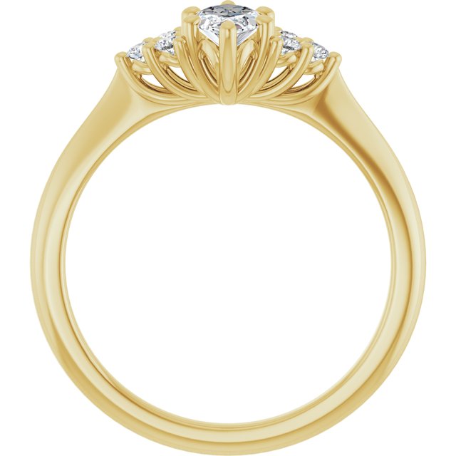 marquise-10K Yellow gold