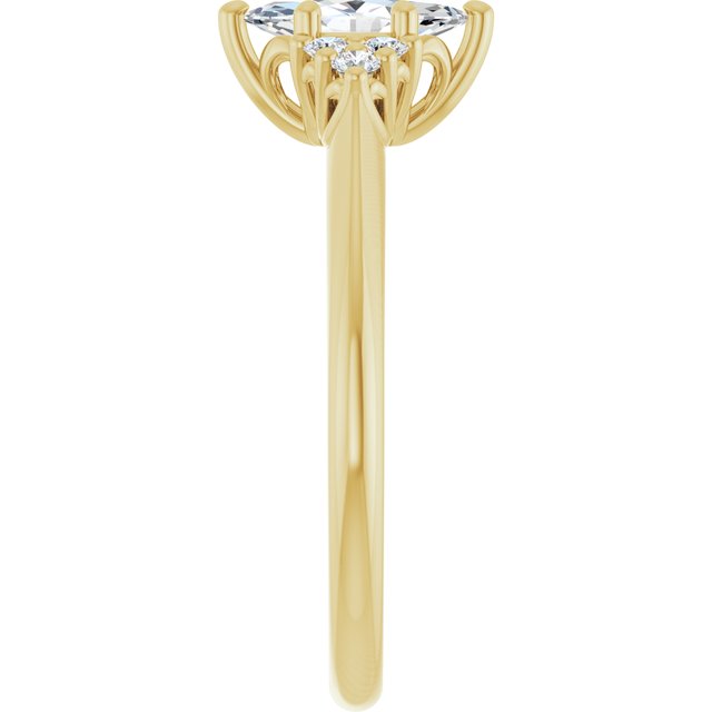 marquise-10K Yellow gold