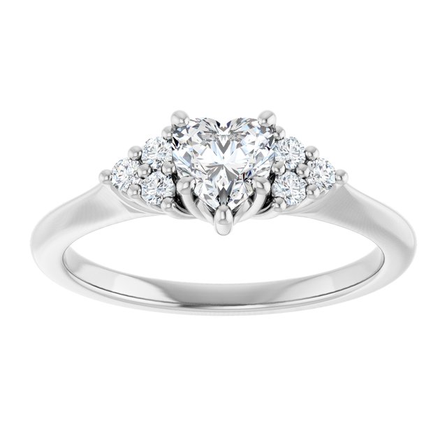 heart-14K White gold