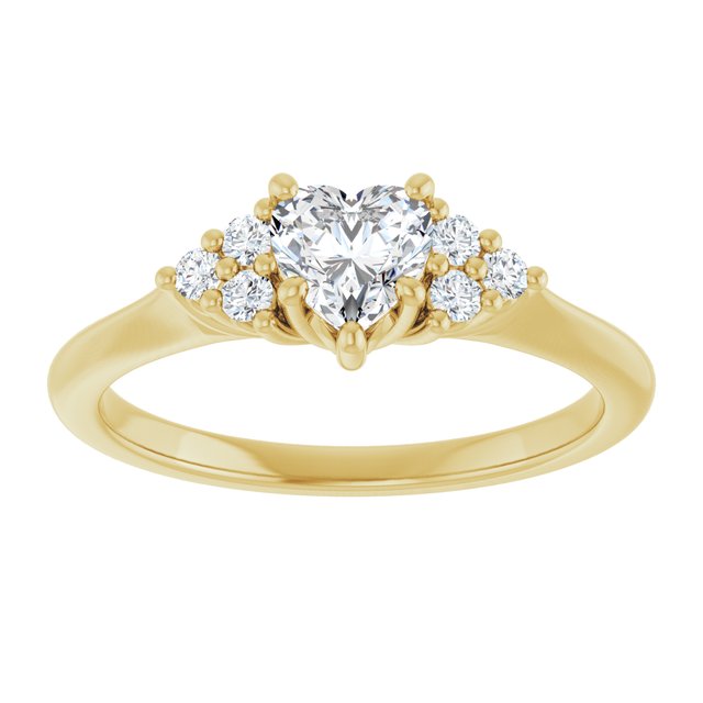 heart-10K Yellow gold
