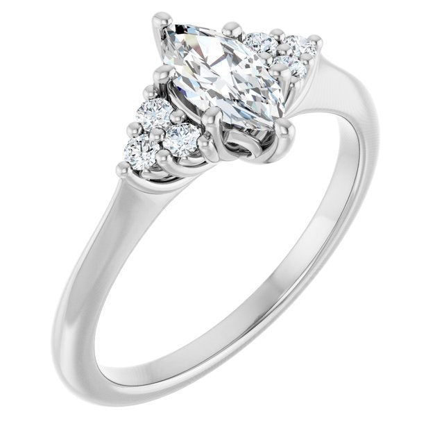 marquise-10K White gold