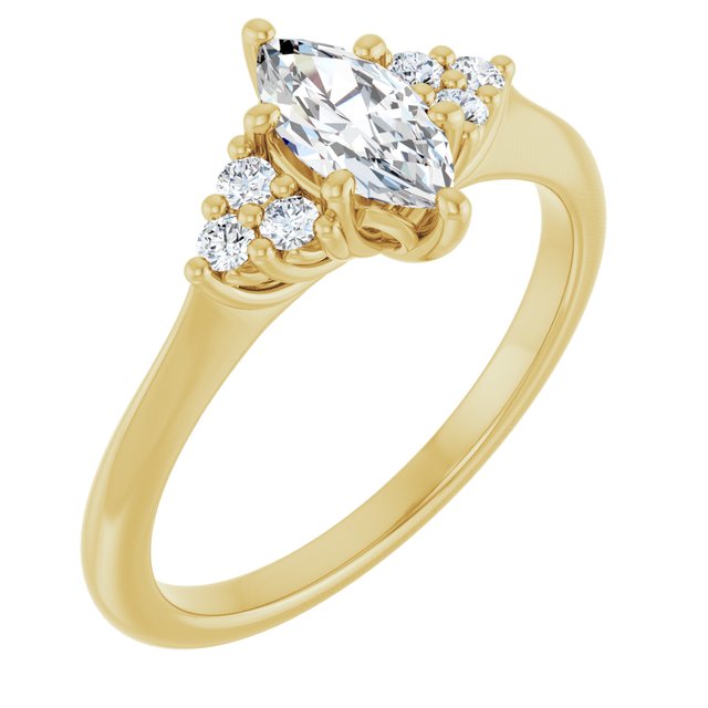 marquise-14K Yellow gold