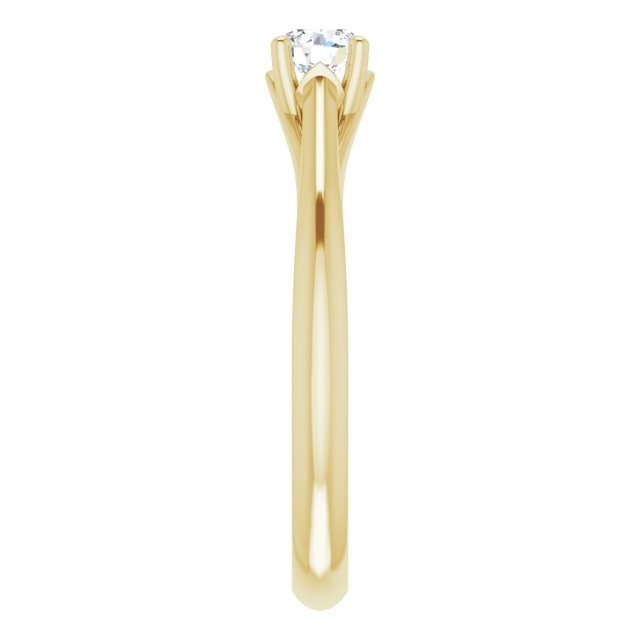 round-18K Yellow gold