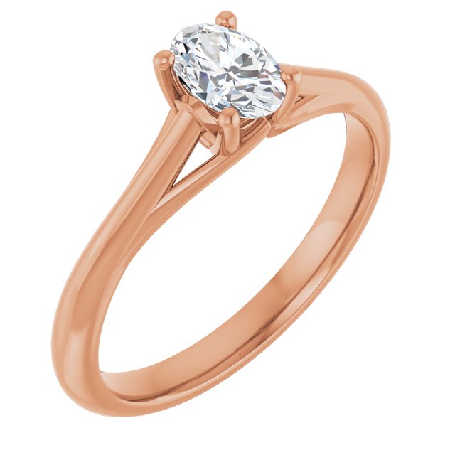 oval-18K Rose gold