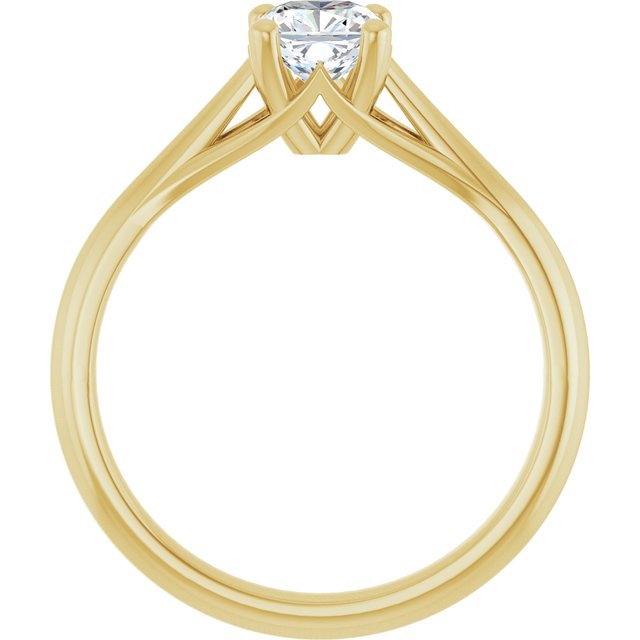 cushion-14K Yellow gold