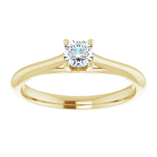 round-18K Yellow gold