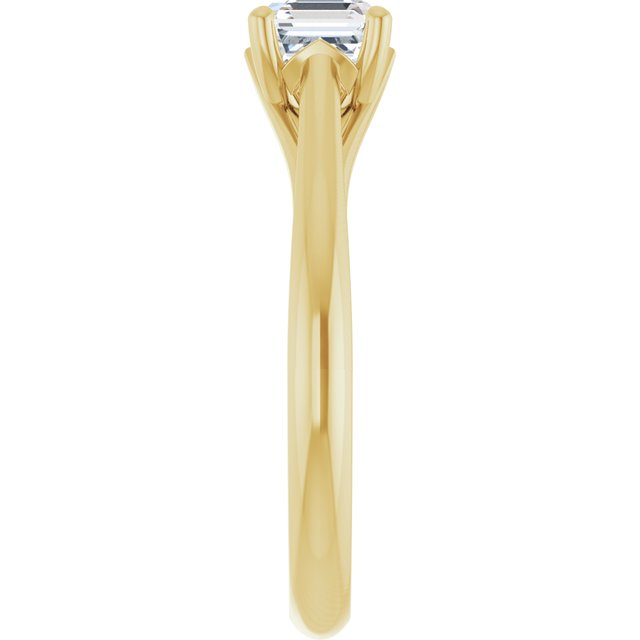 asscher-10K Yellow gold